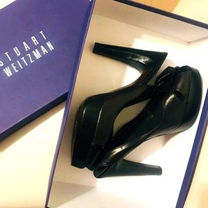 Stuart Weitzman Black Leather Pumps Sz 7